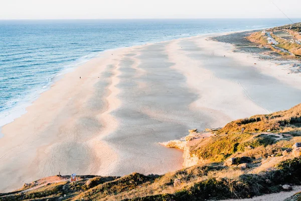 Solnedgång Havet Portugal Nazar — Stockfoto