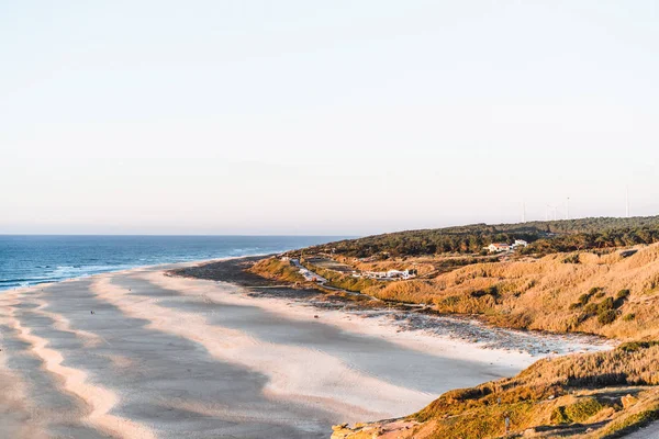 Solnedgång Havet Portugal Nazar — Stockfoto