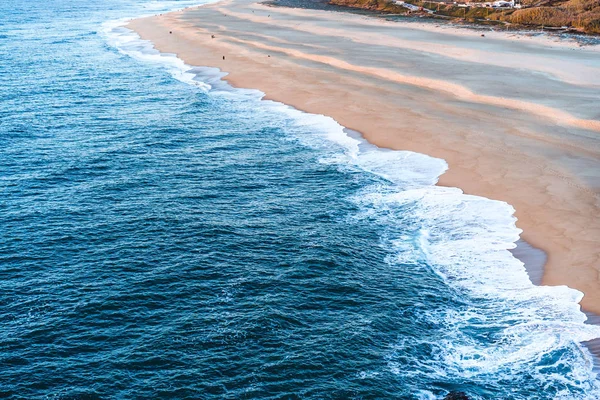 Zachód Słońca Oceanie Portugalia Nazar — Zdjęcie stockowe