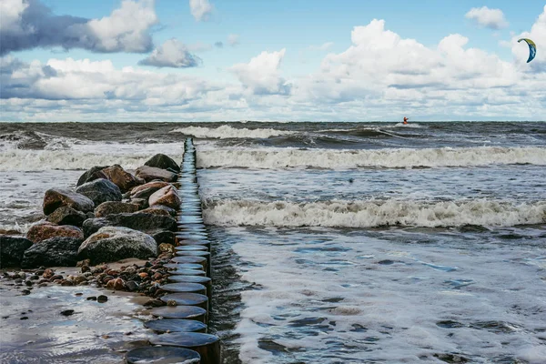 Vliegeren Koude Baltische Zee — Stockfoto