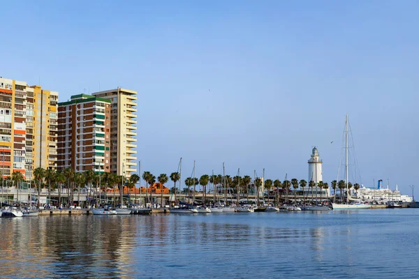 Malaga View City Promenade — Stock Photo, Image