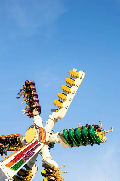 Amusement Park Carousel Sunny Day — Stock Photo, Image