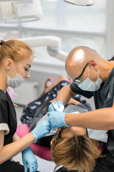 Dentist Process Dental Services Dental Office Dental Treatment — Stock Photo, Image