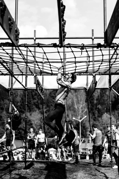 Bison Race Corrida Obstáculos Competição Desportiva Bielorrússia Maio 2019 — Fotografia de Stock