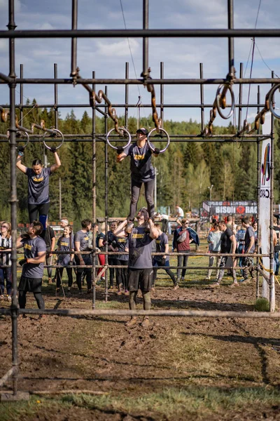 Bison Race Corrida Obstáculos Competição Desportiva Bielorrússia Maio 2019 — Fotografia de Stock