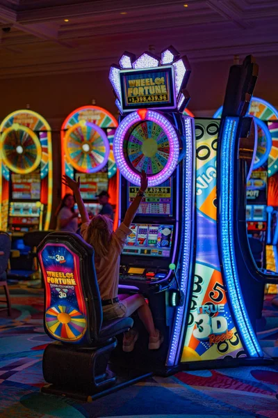 Mädchen Einem Casino Las Vegas Usa — Stockfoto