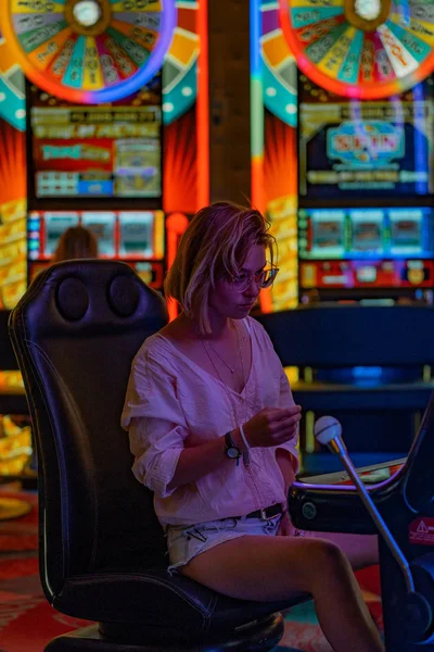 Fille Dans Casino Las Vegas Usa — Photo