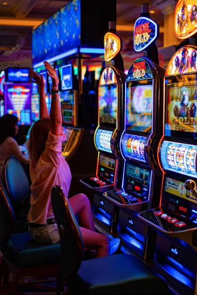 Ragazza Casinò Las Vegas Stati Uniti America — Foto Stock