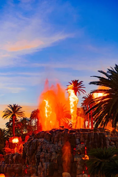 Mirage Volcano Show Las Vegasban — Stock Fotó
