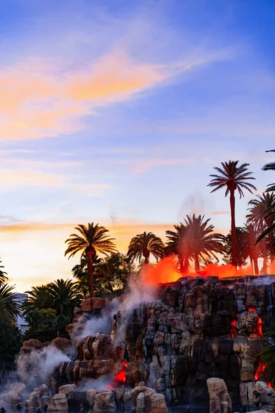 Mirage Volcano Show Las Vegas — Stock Photo, Image