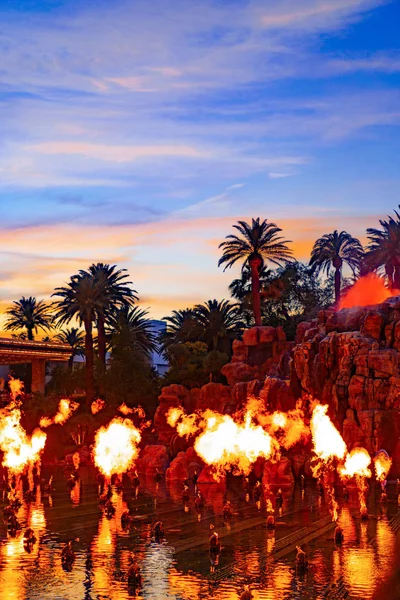 Mirage Volcano Show Las Vegas — Stock Photo, Image