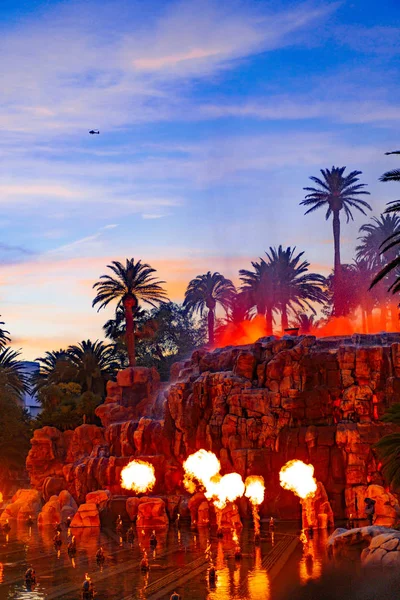 Mirage Volcano Show Las Vegas — Stock Photo, Image