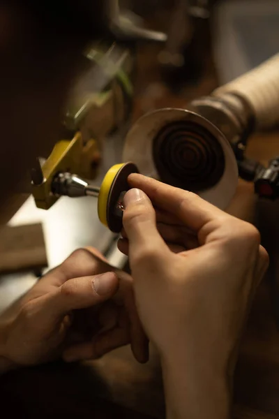 Taller Sobre Madera Piedra Máquinas Para Trabajar Con Madera Trabajo — Foto de Stock