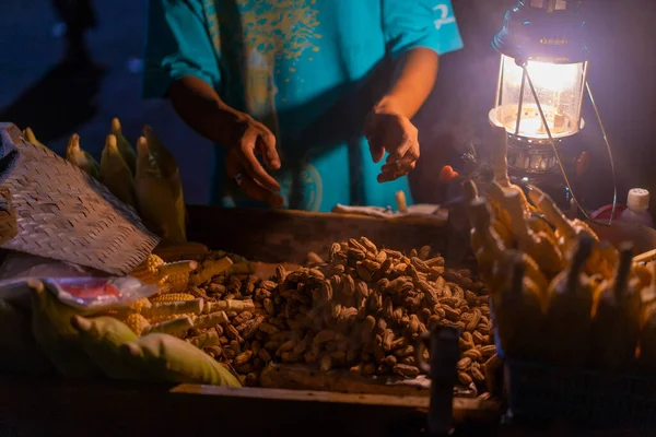 Bali Indonésie Vozík Kukuřice Pouliční Jídlo — Stock fotografie