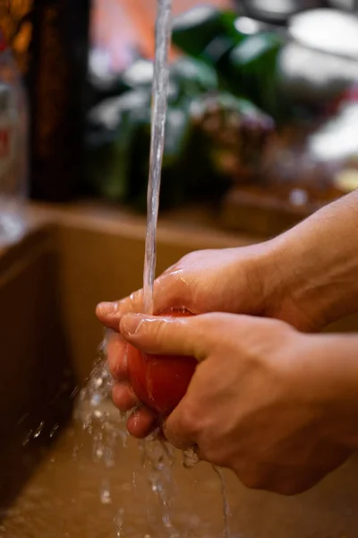 Indiase Keuken Kookproces Het Proces Van Het Bereiden Van Voedsel — Stockfoto