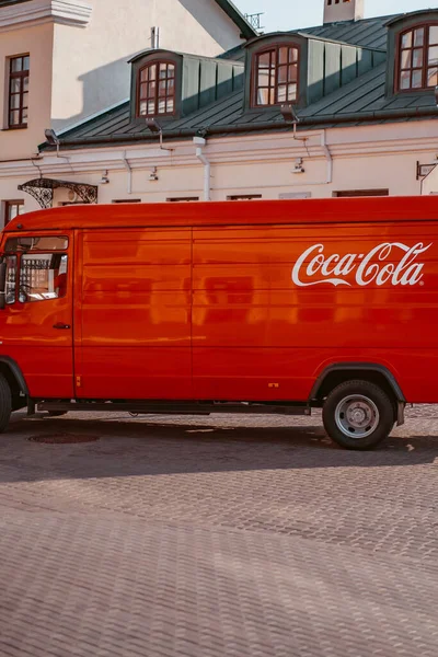 Coca Cola Bus City Street — Stock Photo, Image