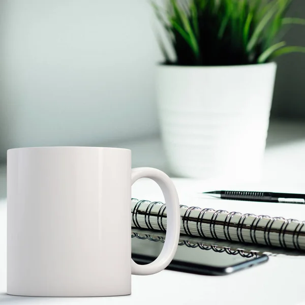 White coffee Mug Mockup. Great for overlaying your custom quotes and designs for selling mugs.