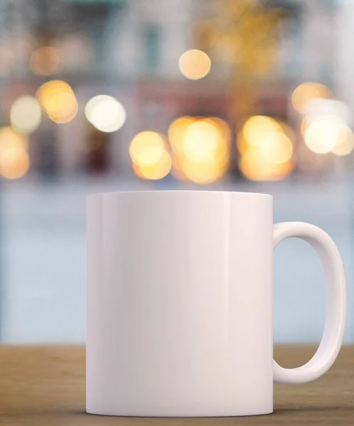 White Blank Coffee Mug Mock Close Mug Sunshine Some Large Stock Photo by  ©Capdesign 194311840