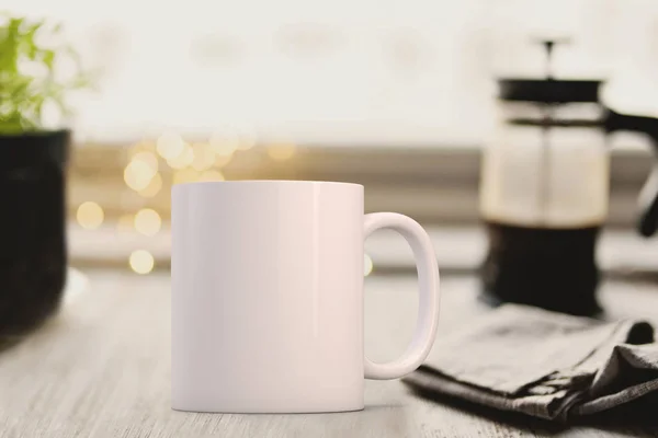 Witte koffie mok mockup — Stockfoto