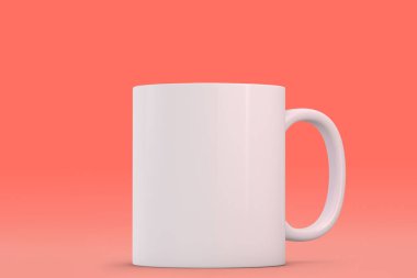 Beyaz Kupa Mockup. Kupa satan işletmeler için mükemmel, hemen üzerinde