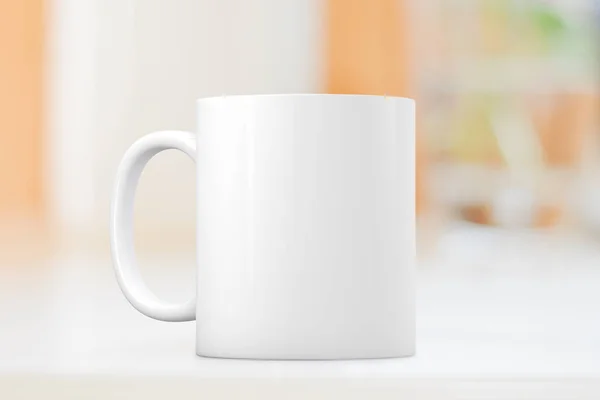 White Mug Mockup. Perfect for businesses selling mugs, just over — Stock Photo, Image