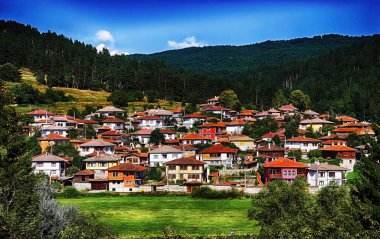 Houses in Koprivshtitsa clipart