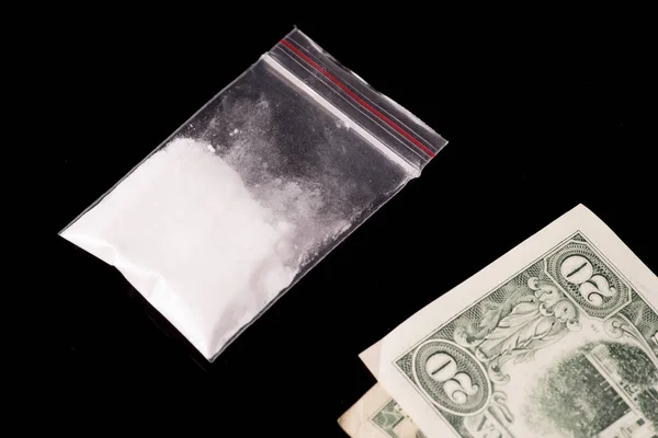 Kokain Herion Nebo Jiných Nelegálních Drog Čichal Pomocí Trubice Nebo — Stock fotografie