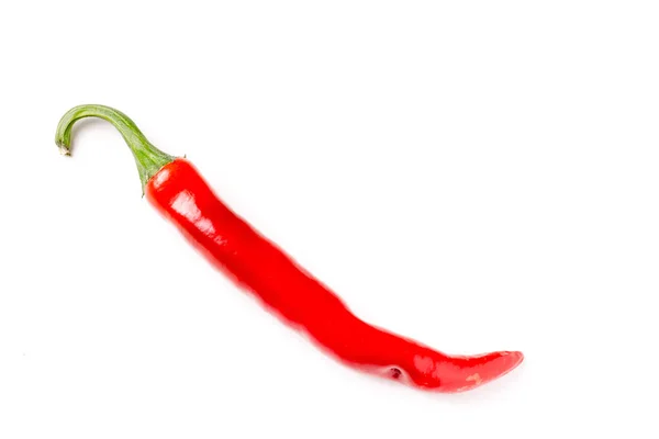 Hot Red Chili Pepper Isolated White Background — Stock Photo, Image