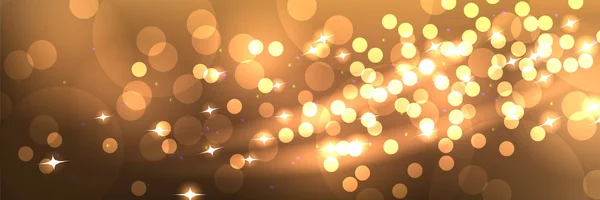 Whirlwind Sparks Glitter Gold Background Sparks Festive Design — Stock Vector