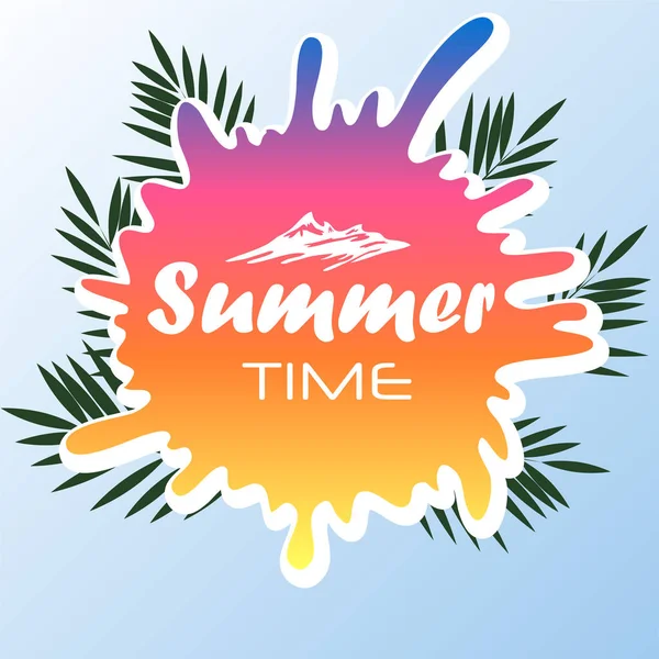 Summer Time Colorful Sparkle Background Your Design — Stock Vector