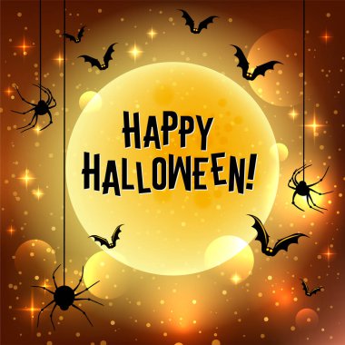 Helloween vektör korkunç bir arka plan siyah yarasalar ile