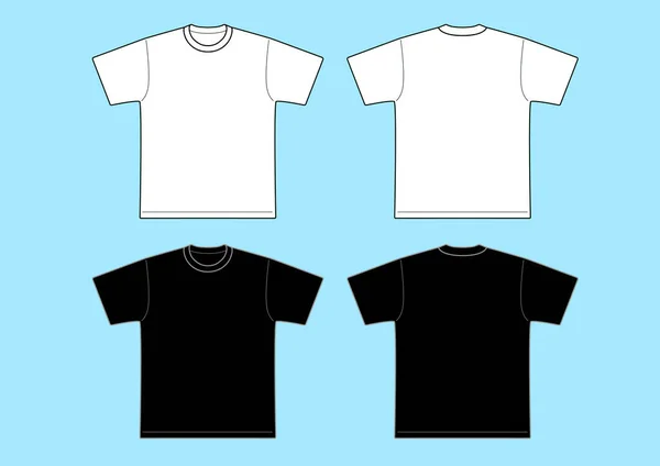 Shirts Template Vector Illustrationwhite Color Black Color Shirts — Wektor stockowy