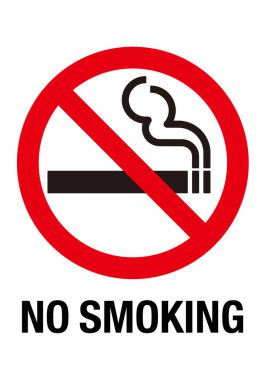 No smoking  sign, vector illustration / Pictogram of Prohibition for smoke