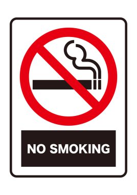 No smoking  sign, vector illustration / Pictogram of Prohibition for smoke
