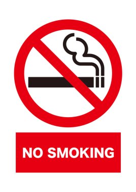 No smoking  sign, vector illustration / Pictogram of Prohibition for smoke