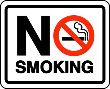 No smoking  sign, vector illustration / Pictogram of Prohibition for smoke
