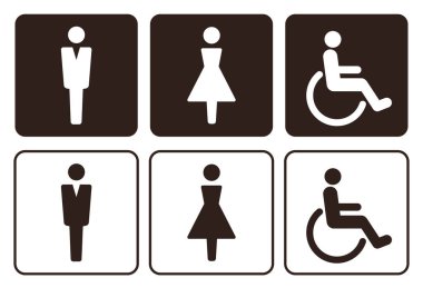 Toilet mark pictogram , vector illustration / Men and women icon for WC 