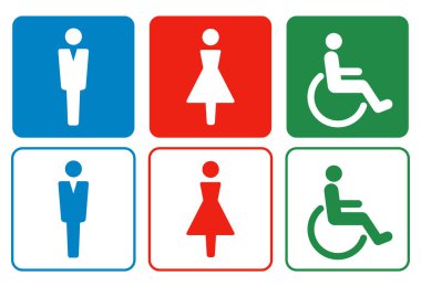 Toilet mark pictogram , vector illustration / Men and women icon for WC 
