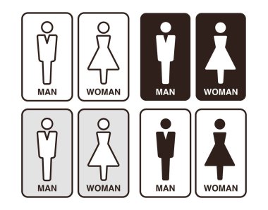 Toilet mark pictogram , vector illustration / Men and women icon for WC 