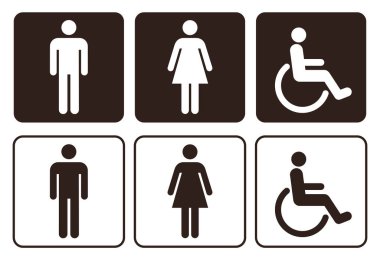 Toilet mark pictogram , vector illustration / Men and women icon for WC 