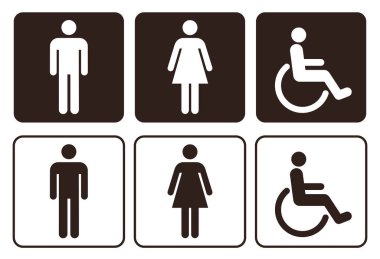Toilet mark pictogram , vector illustration / Men and women icon for WC  clipart