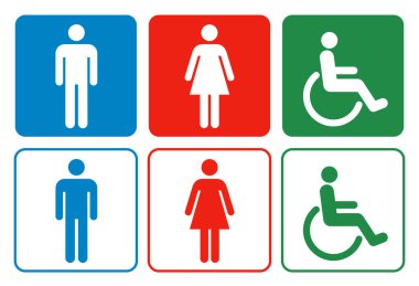 Toilet mark pictogram , vector illustration / Men and women icon for WC 