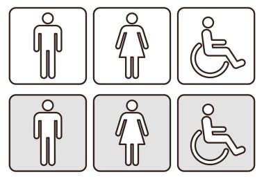 Toilet mark pictogram , vector illustration / Men and women icon for WC 