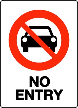  No entry Sign.  Stop Sign vector illustration /  Pictogram of Prohibition for entry