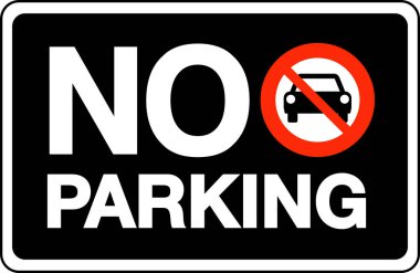  No Parking Sign vector illustration /   Pictogram of Prohibition for Parking