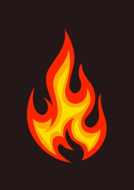 ateş alev ikonu vektör illüstrasyonuName. 