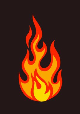 ateş alev ikonu vektör illüstrasyonuName. 