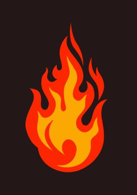ateş alev ikonu vektör illüstrasyonuName. 