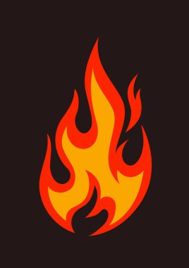 ateş alev ikonu vektör illüstrasyonuName. 
