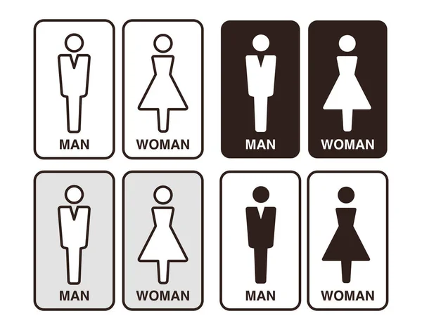 Toilet Mark Pictogram Vector Illustration Men Women Icon — Image vectorielle